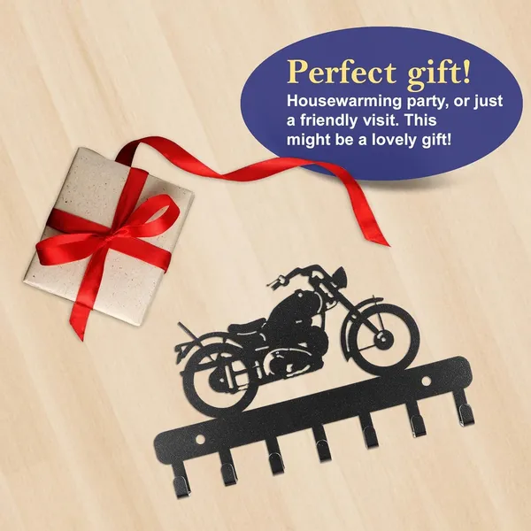 8eenplus_Motorcycle_Wall_Mount_Key_Holder_Metal_Hook_Rack_Black_6_Hook_Design