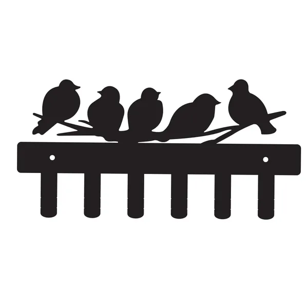 8eeenplus_Decorative_Wall_Hook_Rack_With_Bird_Silhouettes_6_Hooks_Black_Metal_Modern_Design_5_Birds_Design_Keychains_Home_Storage_Organization
