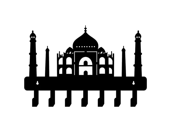 8eenplus_Taj_Mehal_Wall_Key_Holder_Design_Key_Holder_Decorative_Metal_Hook_Rack_Black_Specail_Place_8_Wonder_Of_India_Taj_Mehal_Design