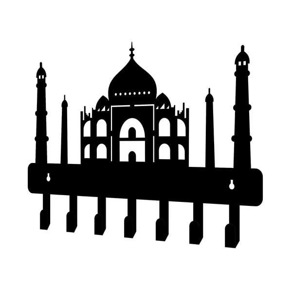 8eenplus_Taj_Mehal_Wall_Key_Holder_Design_Key_Holder_Decorative_Metal_Hook_Rack_Black_Specail_Place_8_Wonder_Of_India_Taj_Mehal_Design