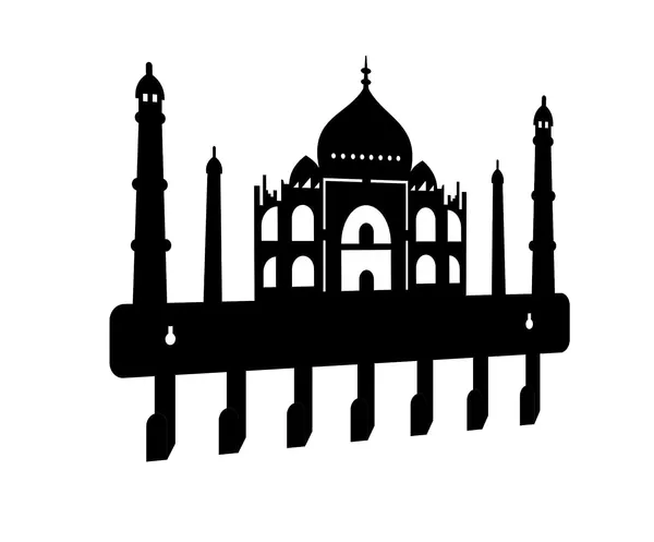 8eenplus_Taj_Mehal_Wall_Key_Holder_Design_Key_Holder_Decorative_Metal_Hook_Rack_Black_Specail_Place_8_Wonder_Of_India_Taj_Mehal_Design