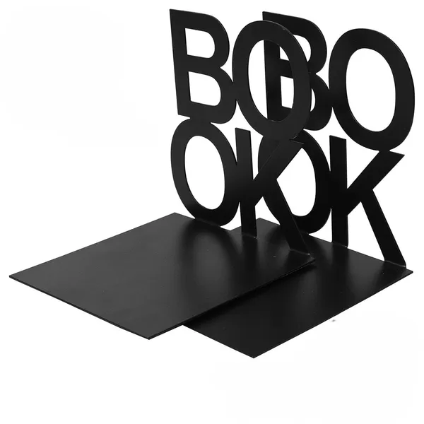 8een_Plus_Book_Metal_Bookends_Decorative_Book_Text_Design_Black_Set_Of_2_L_15_5_Cm_B_14_9_Cm_W_250_Gm_Black
