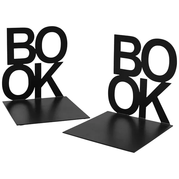 8een_Plus_Book_Metal_Bookends_Decorative_Book_Text_Design_Black_Set_Of_2_L_15_5_Cm_B_14_9_Cm_W_250_Gm_Black