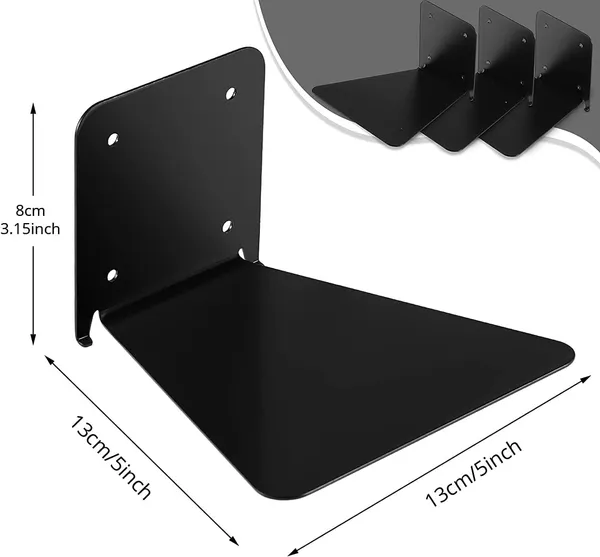 Floating_Wall_Shelf_Set_Pack_Black_Metal_With_Mounting_Hardware_Wall_Book_Stand_Metal_Mat_Black_Color_L_13_Cm_B_13_Cm_Wall_Fitting_Size_8x8_Cm_Pack_Of_1