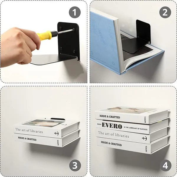 Floating_Wall_Shelf_Set_Pack_Black_Metal_With_Mounting_Hardware_Wall_Book_Stand_Metal_Mat_Black_Color_L_13_Cm_B_13_Cm_Wall_Fitting_Size_8x8_Cm_Pack_Of_1