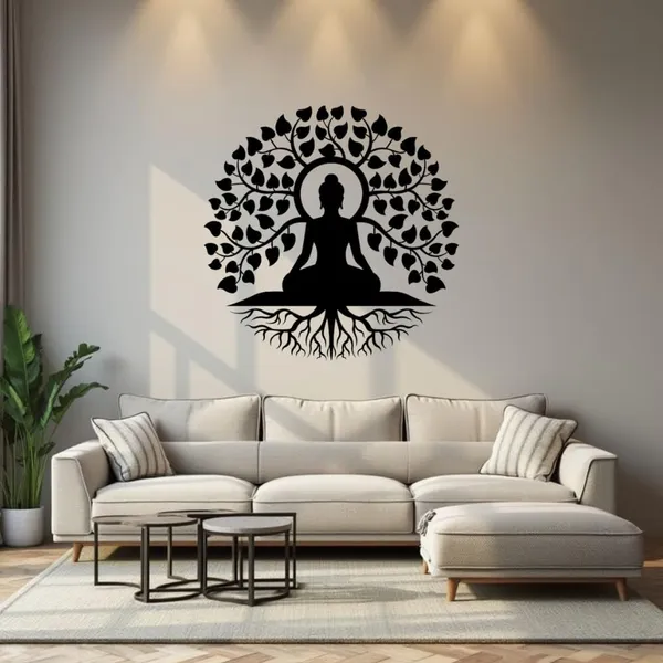 8eenplus_Buddha_Tree_Of_Life_Metal_Wall_Art_Black_Silhouette_Zen_Decor_For_Meditation_Room_Spiritual_Hindu_Wall_Hanging_For_Home_Office_Living_Room_10_5_X_10_5_Inch
