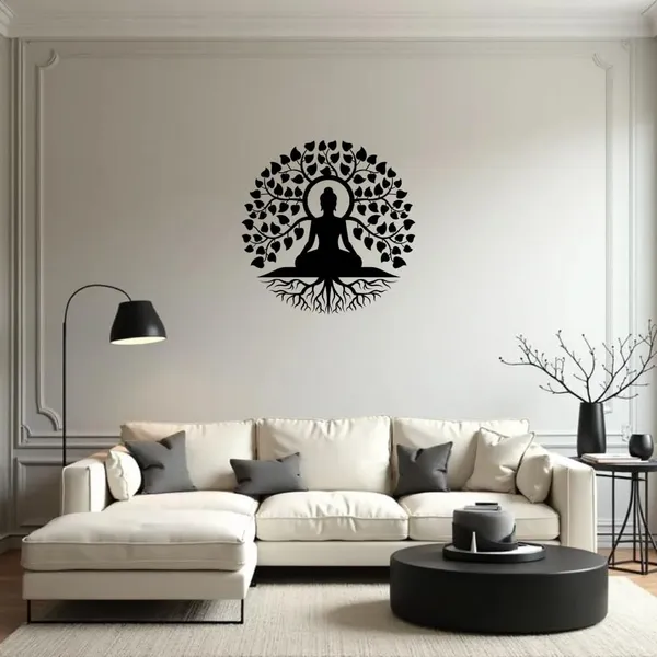 8eenplus_Buddha_Tree_Of_Life_Metal_Wall_Art_Black_Silhouette_Zen_Decor_For_Meditation_Room_Spiritual_Hindu_Wall_Hanging_For_Home_Office_Living_Room_10_5_X_10_5_Inch