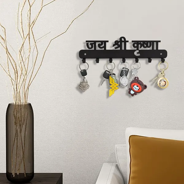 8eenplus_Wall_Mounted_Key_Holder_With_6_Hooks_Hindi_Text_Design_Black_Metal_Key_Hanger_For_Home_Decoration_On_Wall