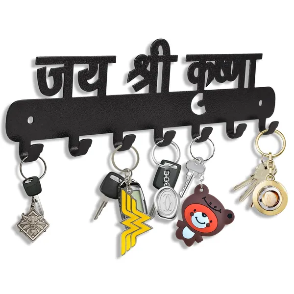 8eenplus_Wall_Mounted_Key_Holder_With_6_Hooks_Hindi_Text_Design_Black_Metal_Key_Hanger_For_Home_Decoration_On_Wall