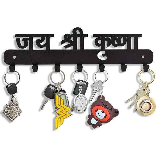 8eenplus_Wall_Mounted_Key_Holder_With_6_Hooks_Hindi_Text_Design_Black_Metal_Key_Hanger_For_Home_Decoration_On_Wall
