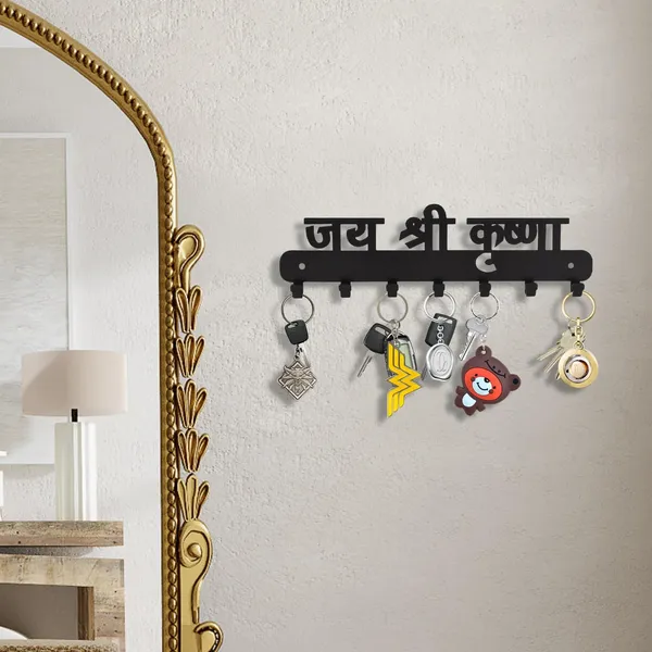 8eenplus_Wall_Mounted_Key_Holder_With_6_Hooks_Hindi_Text_Design_Black_Metal_Key_Hanger_For_Home_Decoration_On_Wall