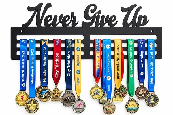Never_Give_Up_Medal_Display_Holder_Metal_Wall_Mount_Medal_Hanger_For_Sports_Medals_Black_Medal_Display_Rack_Achievement_Holder_For_Athletes_Kids_And_Sports_Persons