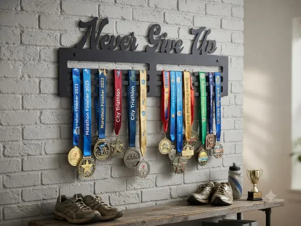 Never_Give_Up_Medal_Display_Holder_Metal_Wall_Mount_Medal_Hanger_For_Sports_Medals_Black_Medal_Display_Rack_Achievement_Holder_For_Athletes_Kids_And_Sports_Persons