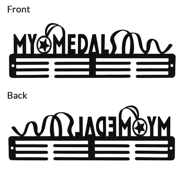 My_Medals_Medal_Hanger_Wall_Mount_12_Bar_Heavy_Duty_Metal_Medal_Holder_For_Running_Marathon_Sports_Awards_Laser_Cut_Wall_Of_Fame_Display_Holds_Up_To_60_Medals_Black_35_Cm
