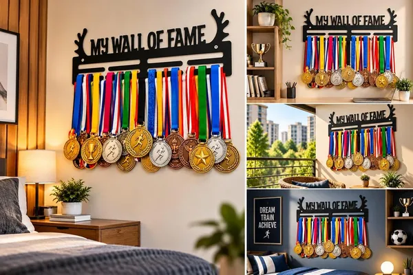 8eenplus_Medal_Display_Hanger_My_Wall_Of_Fame_3_Tier_Metal_Medal_Holder_Wall_Mount_Black_Sports_Medal_Display_For_Kids_Athletes_Sportsperson_Home_Wall_Decor_Gift
