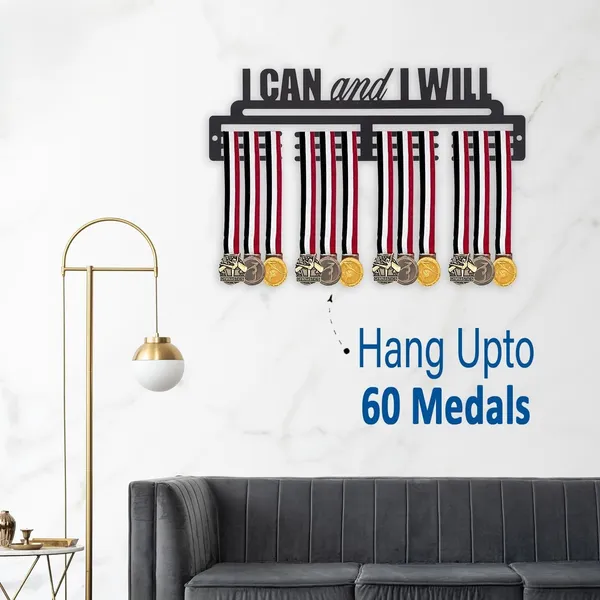 Medal_Hanger_For_Wall_I_Can_And_I_Will_Design_Holds_Up_To_60_Medals_Black_Finish_35cm_X_11_5cm_Sports_Medal_Holder_Display_For_Kids_Athletes_And_Sports_Enthusiasts
