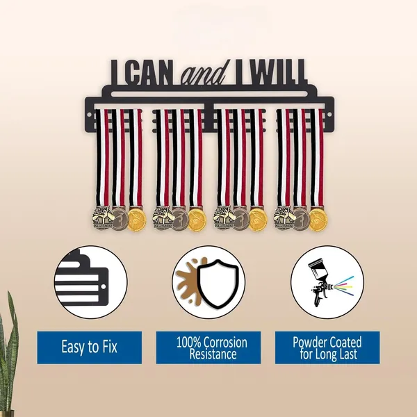 Medal_Hanger_For_Wall_I_Can_And_I_Will_Design_Holds_Up_To_60_Medals_Black_Finish_35cm_X_11_5cm_Sports_Medal_Holder_Display_For_Kids_Athletes_And_Sports_Enthusiasts