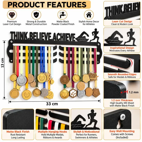 Think_Believe_Achieve_Medal_Hanger_For_Wall_Black