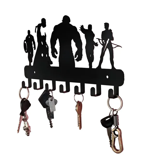 Superhero_Wall_Hook_Decorative_Metal_Silhouette_Wall_Mount_Black_6_Hook_Design