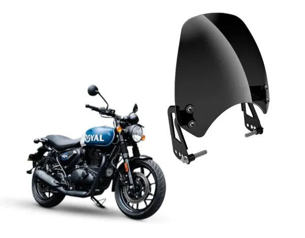 Motorcycle_Windshield_Visor_For_Hunter_350_Black_Headlight_Protector_Wind_Deflector_Front_Flyscreen_For_Bike_Accessories