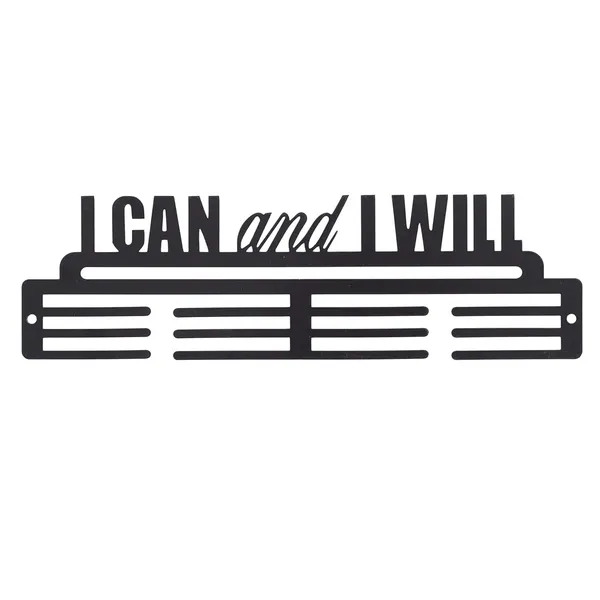 I_Can_And_I_Will_Medal_Hanger_Wall_Mount_Black