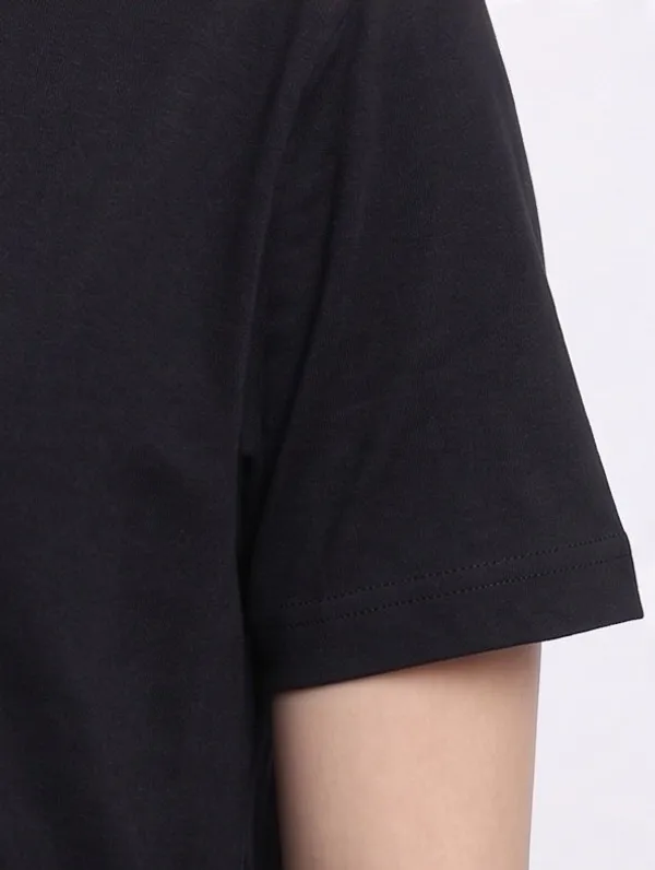 Black_Cotton_Regular_Fit_Crew_Neck_T-Shirt_For_Women