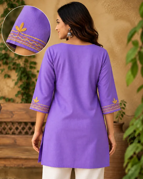 Purple_Viscose_Rayon_Straight_Embroidered_Kurta_For_Women