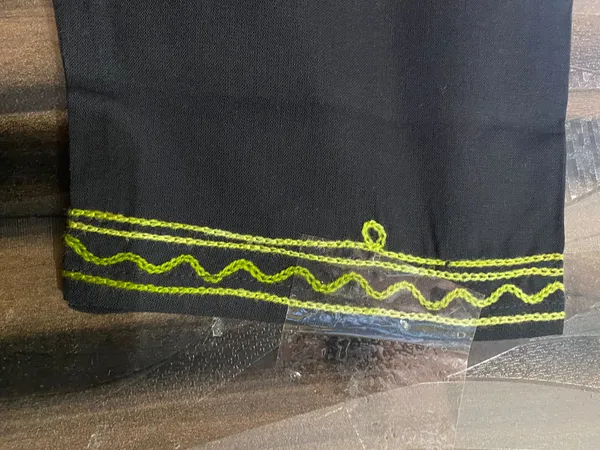 Black_Viscose_Rayon_Straight_Green_Embroidered_Kurta_For_Women