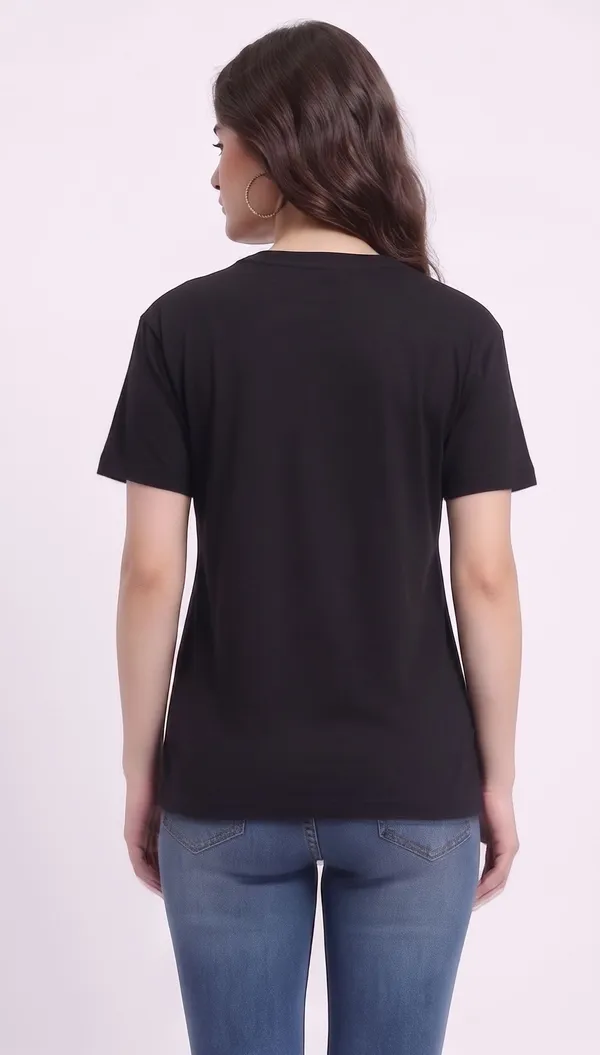 Black_Cotton_Regular_Fit_Crew_Neck_T-Shirt_For_Women