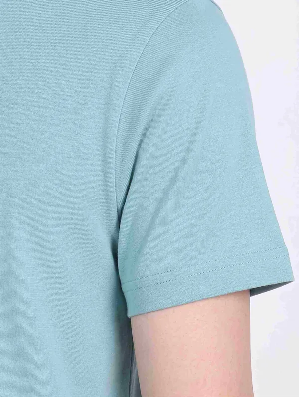 Light_Blue_Cotton_Regular_Fit_T-Shirt_For_Women