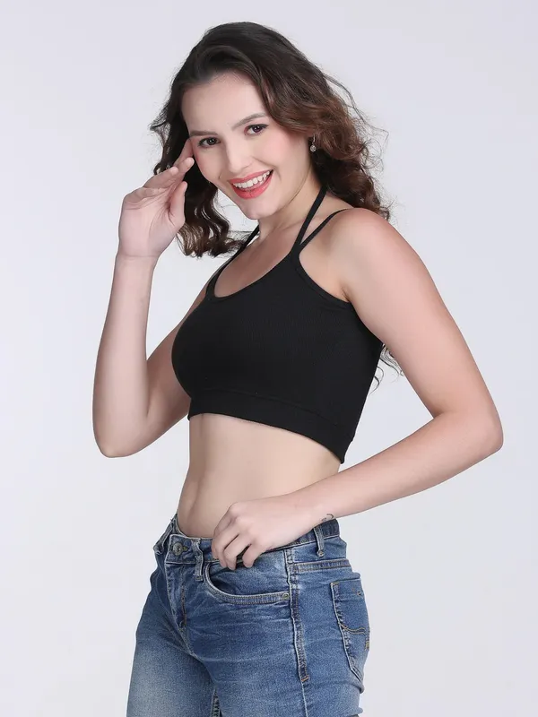 Black_Rib_Fitted_Bralette_Crop_Top_For_Women