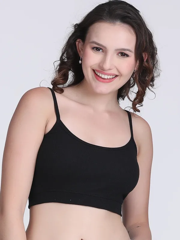Black_Ribbed_Crop_Fit_Camisole_Top_For_Women