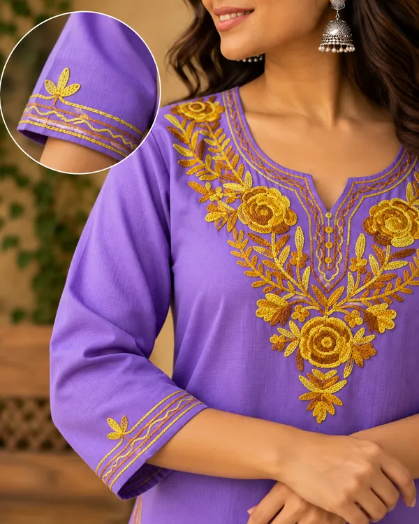 Purple_Viscose_Rayon_Straight_Embroidered_Kurta_For_Women