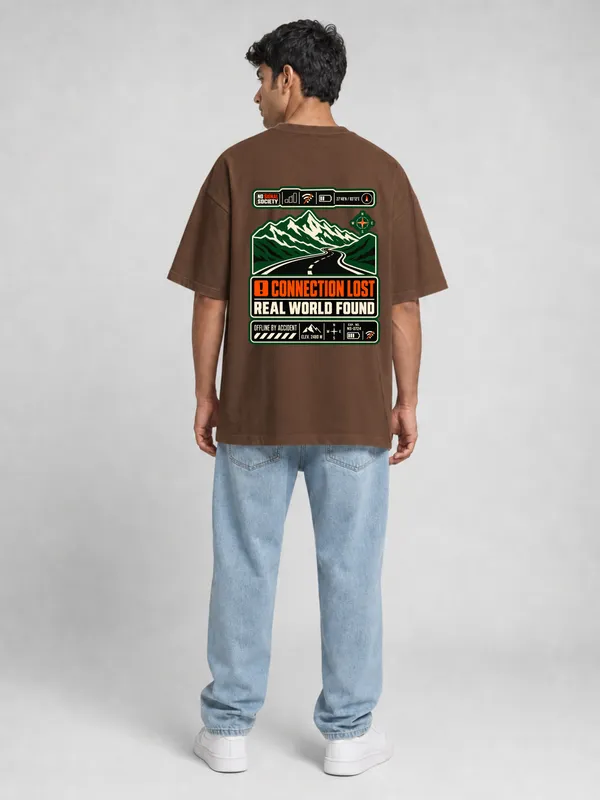 Brown_Cotton_Oversized_Graphic_T-Shirt_For_Men
