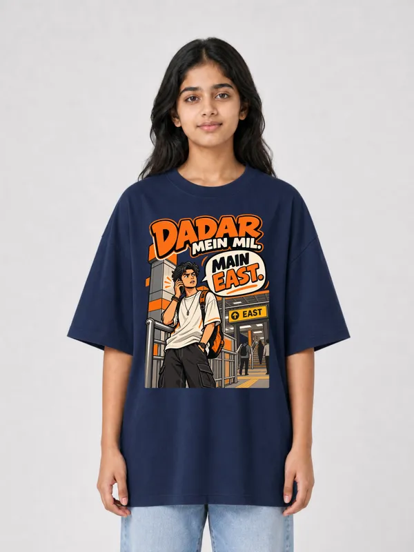 Navy_Blue_Cotton_Oversized_Graphic_T-Shirt_For_Unisex