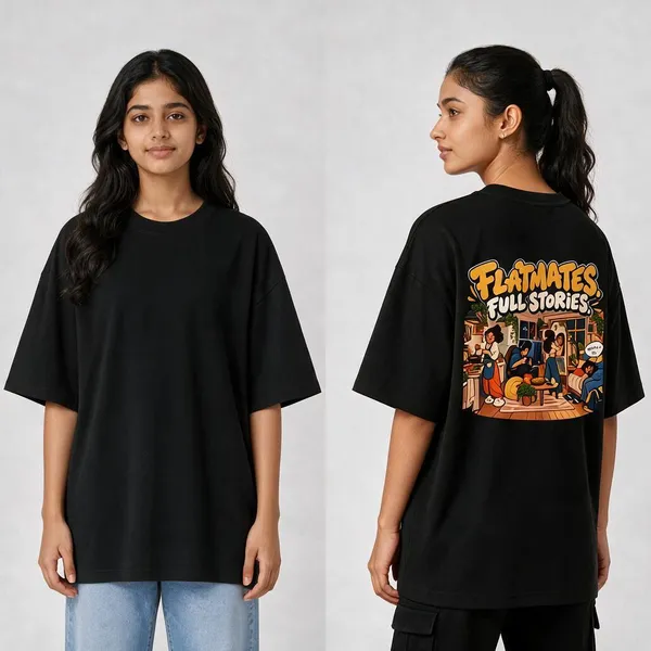 FlatmatesBlack_Cotton_Oversized_Graphic_T-Shirt_For_Women