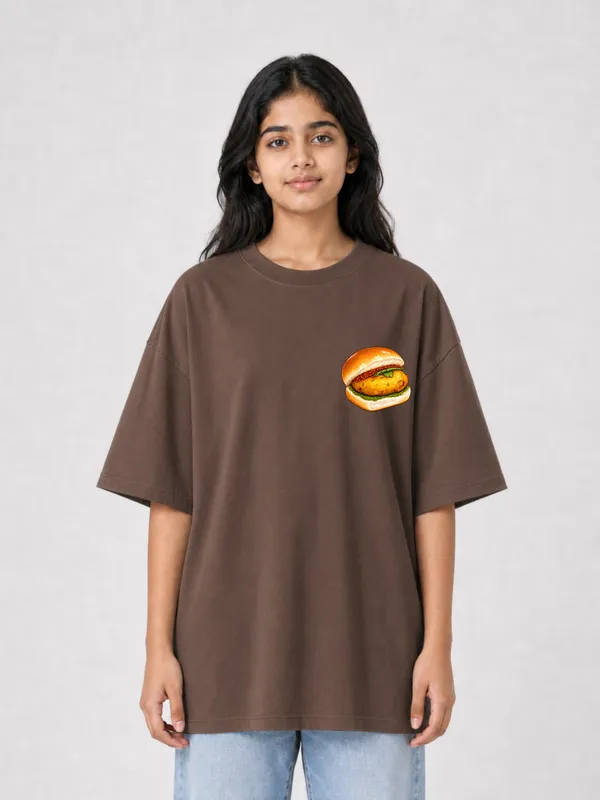 Brown_Cotton_Oversized_Graphic_T-Shirt_For_Women