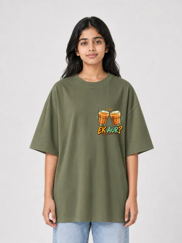 Olive_Green_Cotton_Oversized_Graphic_T-Shirt_For_Women