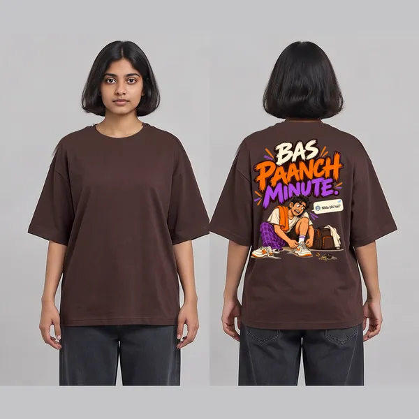 Bas_5_Min_Brown_Cotton_Oversized_Graphic_T-Shirt_For_Women