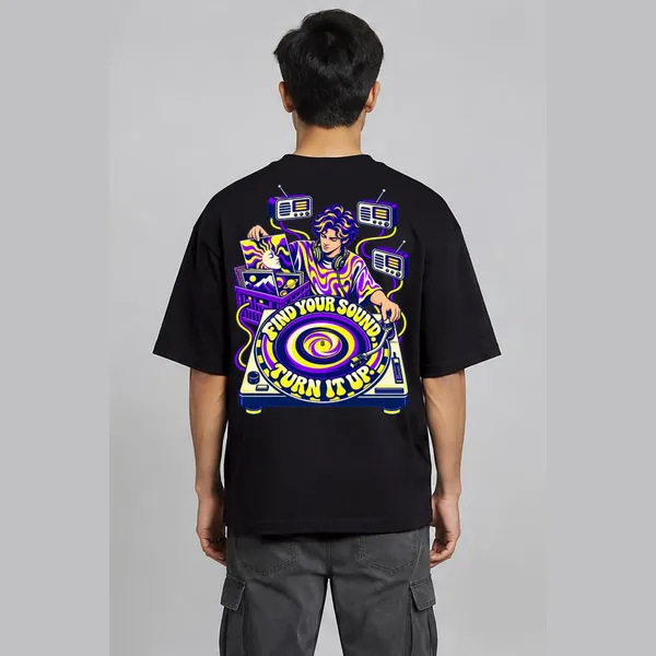 Find_Your_Sound_Black_Cotton_Oversized_Graphic_T-Shirt_For_Men