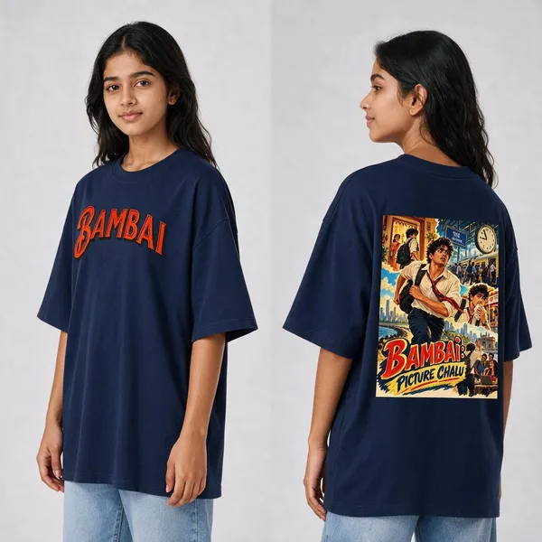 Bambai_Navy_Blue_Cotton_Oversized_Graphic_T-Shirt_For_Women