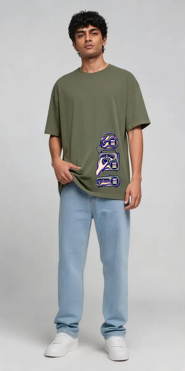 Olive_Green_Cotton_Oversized_Graphic_T-Shirt_For_Men