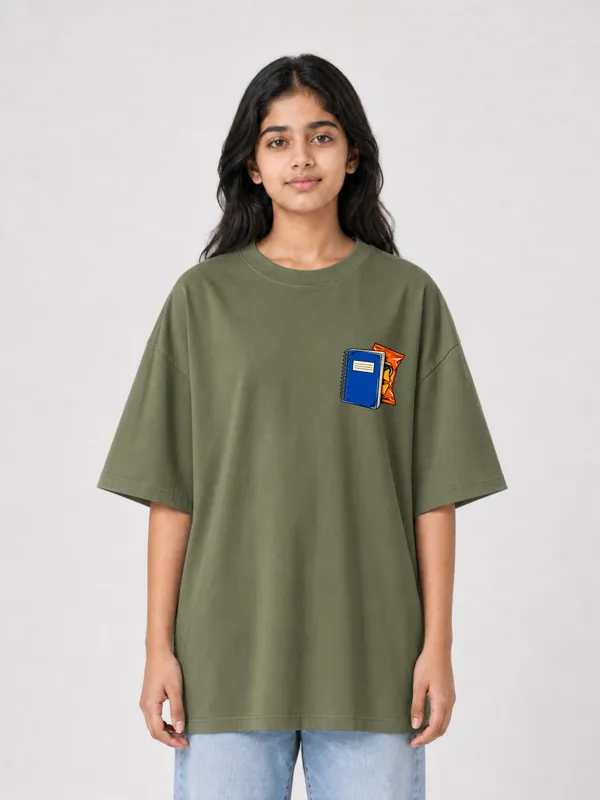 Olive_Green_Oversized_Graphic_T-Shirt_for_Women