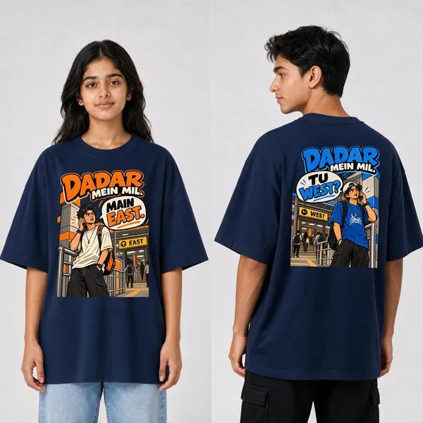Dadar_Navy_Blue_Cotton_Oversized_Graphic_T-Shirt_For_Unisex