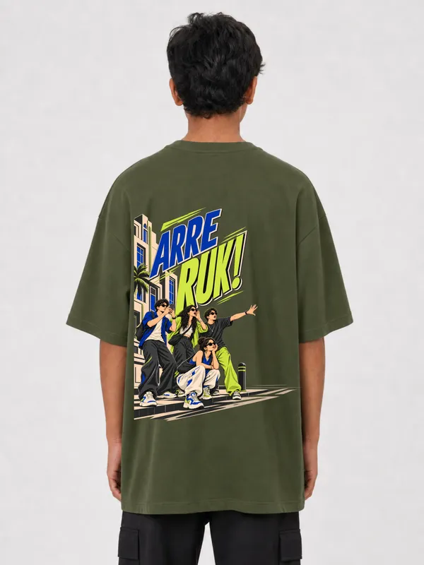 Olive_Green_Cotton_Oversized_Graphic_T-Shirt_For_Men