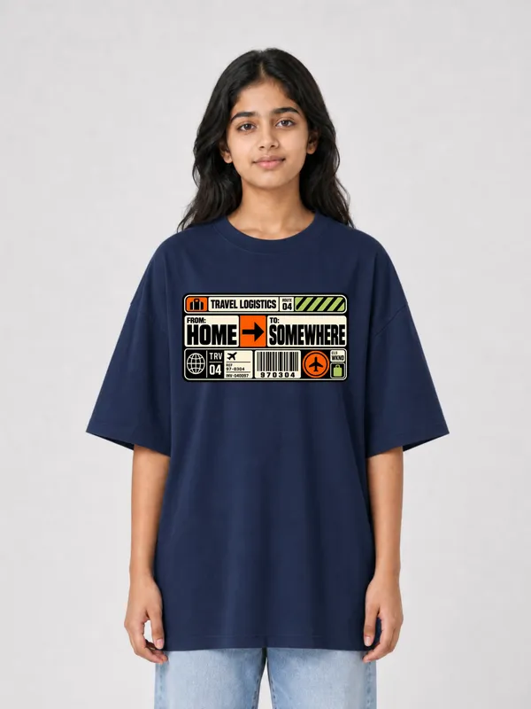 Navy_Blue_Cotton_Oversized_Graphic_T-Shirt_For_Women