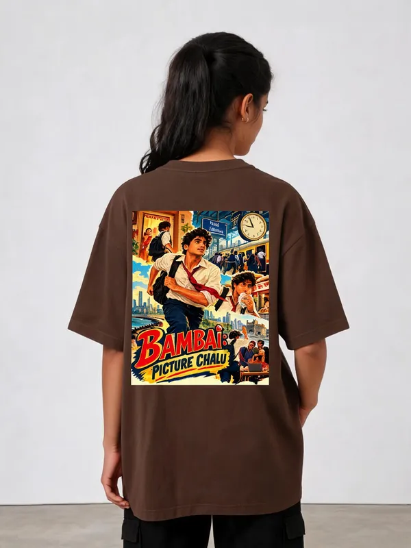 Brown_Cotton_Oversized_Graphic_T-Shirt_For_Women
