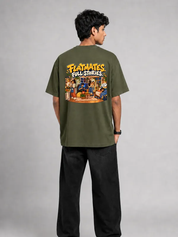 Olive_Green_Cotton_Oversized_Graphic_T-Shirt_For_Men