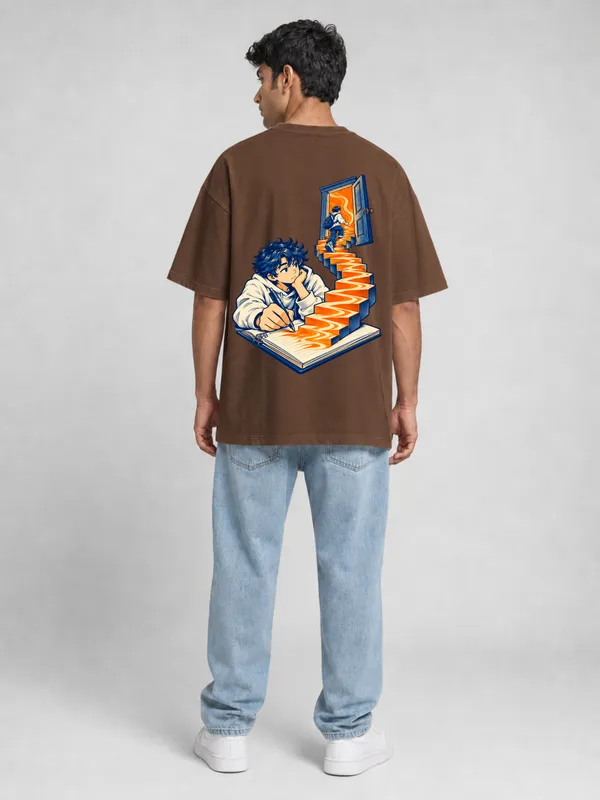 Brown_Cotton_Oversized_Printed_T-Shirt_For_Men