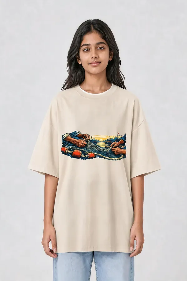 Beige_Cotton_Oversized_Graphic_T-Shirt_For_Women